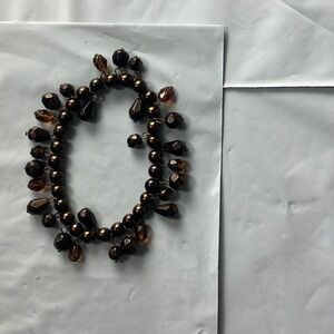 Brown‎ Beaded Bracelet Dangle Charm Women's Fashion Jewelry Accessories